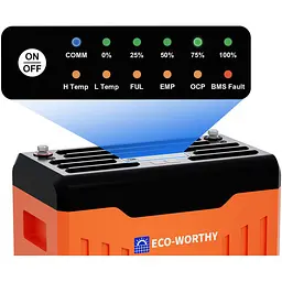 Акумулятор Eco-Worthy LiFePO4 24V (25.6V/100Ah/2560Wh) (Eco-Worthy-251004) [164645] - мініатюра 3