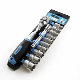Набір насадок з тріскачкою Apro CrV 1/2" 90T 12 шт. 30412 - мініатюра 4