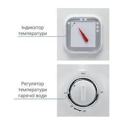 Водонагрівач електричний Thermo Alliance, 1500 Вт, "мокрий" ТЕН, 100 л універсальний, циліндричний, білий (D100VH15Q3) - мініатюра 2