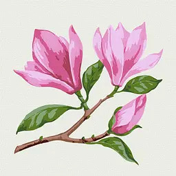 Картина за номерами, Гілка магнолії , 15х15см, з мольбертом, ROSA START - мініатюра 2