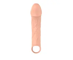 Насадка на пеніс B-Series Magic Stymulator Vibrating Extension, 20 см (тілесний) - мініатюра 7