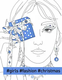 Розмальовка #Girls#Fashion#Christmas