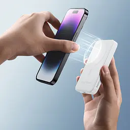 Акумулятор зовнішній магнітний Baseus Magnetic Mini Wireless Fast Charge 20W 5000 mAh білий P10022107223-00 - мініатюра 5