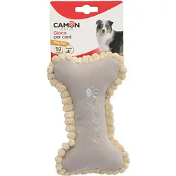 ІІграшка для собак Camon Кістка, з пищалкою, текстиль, 19 см, в асортименті - мініатюра 3