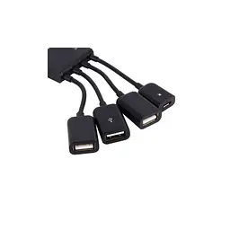 Концентратор Lapara LA-MicroUSB-OTG-HUB black - мініатюра 4