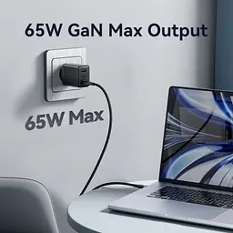 Зарядний пристрій Vention 2xUSB-C PD65W + 1xUSB QC3.0 60W GaN white (FERW0-EU) - мініатюра 7