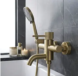 Змішувач для ванни Rea Lungo Stripe brushed gold REA-B8055 - мініатюра 4