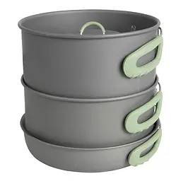 Набір посуду Bo-Camp Explorer XL 4 Pieces Hard Anodized Grey/Green (2200249), Сірий - мініатюра 10