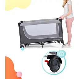 Ліжко-манеж Kinderkraft Leody Grey (KCLEOD00GRY0000) - мініатюра 12