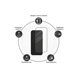 Скло захисне Drobak Apple iPhone 16e Black Frame A+ (383876) - мініатюра 4