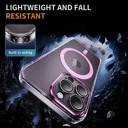 Чохол TPU+PC Colorful with MagSafe для Apple iPhone 13 Pro (6.1) Pink - мініатюра 6
