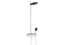 Душова система з термостатом Hansgrohe Pulsify Showerpipe 260 2jet EcoSmart matt white 24241700