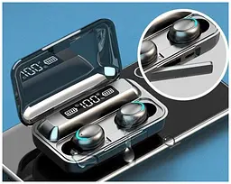 Навушники F9 TWS V5.0 Бездротові сенсорні Bluetooth з індикатором заряду чорні водонепроникні (NB-1) - мініатюра 5
