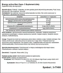 Збудливі капсули для чоловіків Ero Energy Caps (ціна 5 шт капсул в упаковці) - мініатюра 2