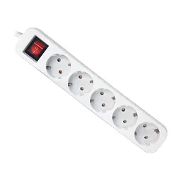 Мережевий подовжувач Defender S550 5.0 m 5 роз switch white (992430)