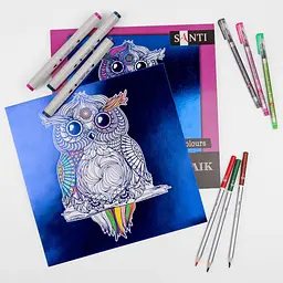 Розмальовка антистрес Santi Magic colors металік 24 аркуші(742955) - мініатюра 3