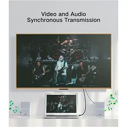 Кабель мультимедійний miniDisplayPort M to HDMI M 1.5m MD101 4K black Ugreen (20848) - мініатюра 6