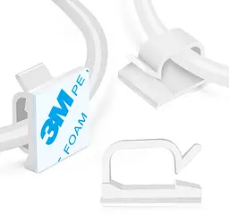 Органайзер-фіксатор кабелю Captain 3M 20 шт 10 Білий hub_jbm1os - мініатюра 2