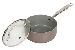 Стільник з скляною кришкою антипригарний Maestro MR-4009-18S діаметр 18 см на 1.9л Ceramic алюміній - мініатюра 3