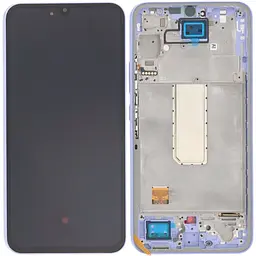 Дисплей Samsung A346 Galaxy A34 чорний, OLED (Small LCD), з рамкою фіолетового кольору, Violet