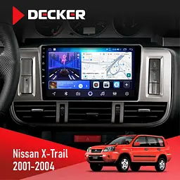Штатна магнітола Nissan X-Trail 2001-2004 Decker D9-006 4x64, 4G Decker (НФ-00007549)