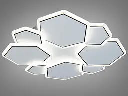 Стельова панель LED Diasha Z186-3WHITE, модель 70W, 3850 лм, IP20, гексагональна, для коридору, вітальні, спальні - мініатюра 2