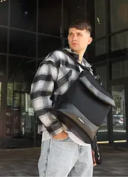 Чоловічий рюкзак Sambag Rene Option чорний 37 х 31 х 14 см (27200301m) - мініатюра 2