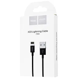USB Cable Hoco X23 Skilled Lightning Black 1m - мініатюра 5