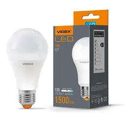 Світлодіодна лампа E27, 15 Вт, 4100K, A65, Videx, 1500 Лм, 220V (VL-A65e-15274)