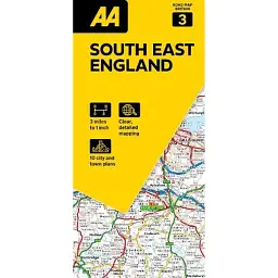 AA Road Map South East England 3. Folded Map -