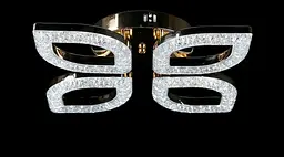 Люстра стельова LED Splendid Ray LT8005/4, 80W, золото, білий, сучасний стиль з пультом, димер - мініатюра 2