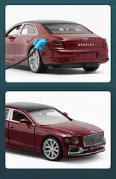 Колекційна металева модель автомобіля Автопром Bentley Flying Spur Hybrid із зарядною станцією, інерцією, світлом та звуком 1:38 - мініатюра 7
