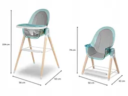 Стілець для годування 2в1 Lionelo Maya Green Turquoise - мініатюра 5