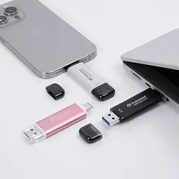 Портативний SSD Transcend 512GB USB 3.1 Gen 2 Type-A + Type-C ESD310 Чорний teh0024710 - мініатюра 4