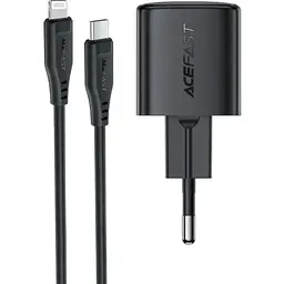 МЗП Acefast A118 PD30W GaN (1USB-C) + кабель Type-C to Lightning Black