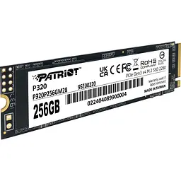 Накопичувач SSD M.2 2280 256GB Patriot (P320P256GM28) - мініатюра 2