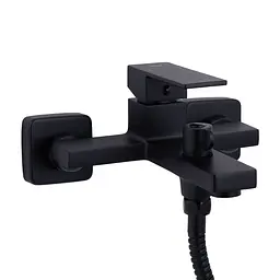 Змішувач для ванни Qtap Gemini (з душовим гарнітуром) QTGEM259BLM45682 Black Matt - мініатюра 3