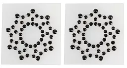 Прикраса для сосків Cottelli Collection Nipple Stickers Star, 2 шт (чорний) - мініатюра 2