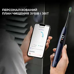 Електрична зубна щітка Oclean X Plus Pro Digital Blue - мініатюра 8