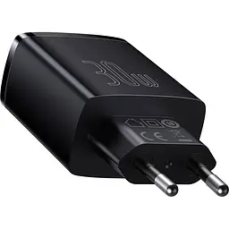 Мережевий зарядний пристрій Baseus Compact Quick Charger 2U+C 30W Black (CCXJ-E01) [73372] - мініатюра 3
