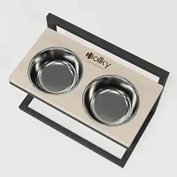 Hollky Flex M — миски на регульованій підставці для середніх собак (2 × 0.85 л) - мініатюра 9