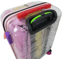 Валіза маленька My Luggage ABS-пластик 55х34х25 см 42 л Прозора - мініатюра 9