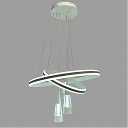 Лед люстра підвісна Linisoln 100-3 WH метал, акрил, LED-стрічка, 100 Вт, 110 см висота, 60*40 см ширина - мініатюра 4