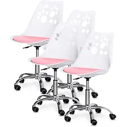 Комплект (4шт) детское кресло Evo-Kids Indigo White/Pink (арт H-232 W/PN-Х4)