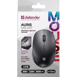 Миша Defender Auris MB-027 Black (4745090821765) [91457] - мініатюра 5