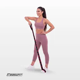 Еспандер стрічка EasyFit з петлями для тренувань рожевий (EASY) - мініатюра 6
