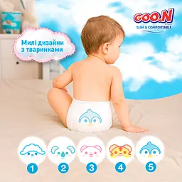 Набір трусики-підгузки Goo.N Slim & Comfortable (розмір 3(M), 7-12 кг, 112 шт) (21001091-2) - мініатюра 7