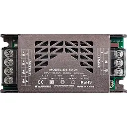 Блок живлення для світлодіодної стрічки Eurolamp 60W 24V 2.5A (PS-60W) - мініатюра 3