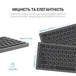 Клавіатура OfficePro SK1550 Wireless Black (SK1550B) - мініатюра 6