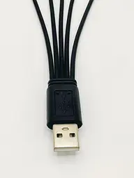 Кабель спліттер для заряджання та живлення Digital USB-5 Type-C 2A 20 см Чорний (A5C-02mB) - мініатюра 3
